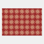 Kerstsneeuwvlokken Bright sterren Rood Tartan Inpakpapier Vel (Voorkant 2)