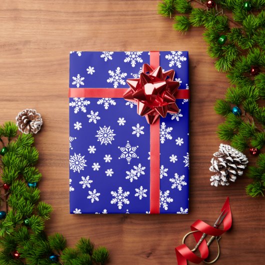Kerstsneeuwvlokken Cadeaupapier (Feestdagen Geschenken)