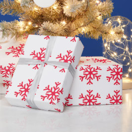 kerstsneeuwvlokken cadeaupapier