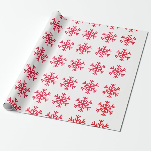 kerstsneeuwvlokken cadeaupapier (Uitgerold)