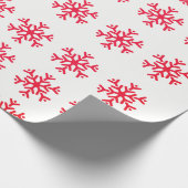 kerstsneeuwvlokken cadeaupapier (Hoek)