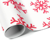 kerstsneeuwvlokken cadeaupapier (Rol Hoek)