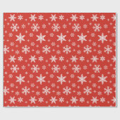kerstsneeuwvlokken cadeaupapier (Vlak)