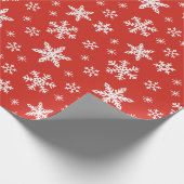 kerstsneeuwvlokken cadeaupapier (Hoek)