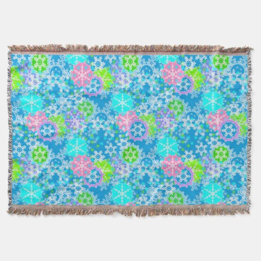 Kerstsneeuwvlokken Deken (Voorkant)