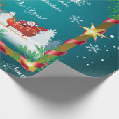 Kerstsneeuwvlokken en uw wensen, op maat gemaakt cadeaupapier (Hoek)