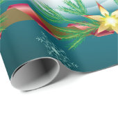 Kerstsneeuwvlokken en uw wensen, op maat gemaakt cadeaupapier (Rol Hoek)