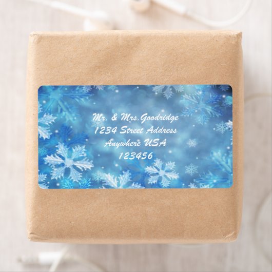 Kerstsneeuwvlokken Etiket (Insitu)