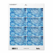 Kerstsneeuwvlokken Etiket (Full Sheet)