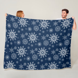 Kerstsneeuwvlokken Fleece Deken