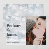 Kerstsneeuwvlokken Foto Koppel Definitie Feestdagenkaart (Voorkant / Achterkant)