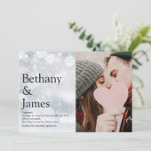 Kerstsneeuwvlokken Foto Koppel Definitie Feestdagenkaart (Staand voorkant)