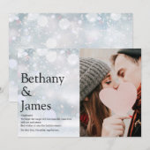 Kerstsneeuwvlokken Foto Koppels Definitie Feestdagenkaart (Voorkant / Achterkant)