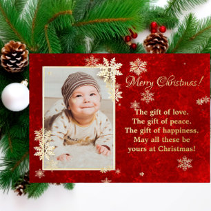 Kerstsneeuwvlokken foto wensen folie feestdagenkaart