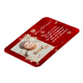 Kerstsneeuwvlokken foto wensen magneet (Linkerzijde)