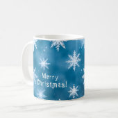 Kerstsneeuwvlokken, gepersonaliseerd koffiemok (Voorkant links)