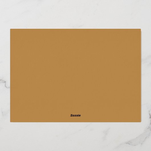 Kerstsneeuwvlokken Horizontale Foto Goud Folie Feestdagenkaart (Achterkant)