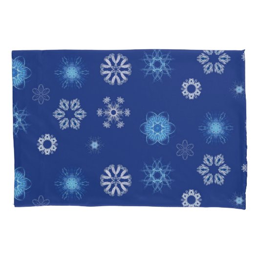 Kerstsneeuwvlokken in je bed kussensloop (Voorkant)