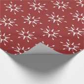 Kerstsneeuwvlokken Inpakpapier (Hoek)