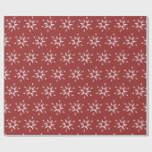 Kerstsneeuwvlokken Inpakpapier (Vlak)