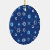 Kerstsneeuwvlokken Keramisch Ornament (Rechts)