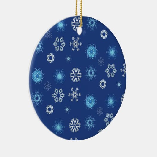 Kerstsneeuwvlokken Keramisch Ornament (Rechts)