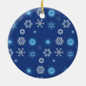 Kerstsneeuwvlokken Keramisch Ornament (Achterkant)