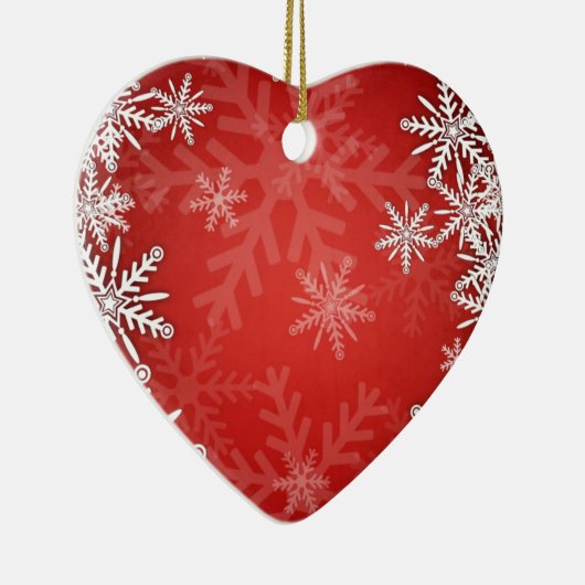 Kerstsneeuwvlokken Keramisch Ornament (Rechts)