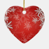 Kerstsneeuwvlokken Keramisch Ornament (Achterkant)