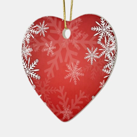 Kerstsneeuwvlokken Keramisch Ornament (Links)