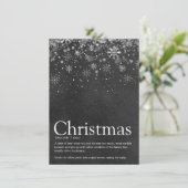 Kerstsneeuwvlokken Kerst Morsige Definitie Feestdagenkaart (Staand voorkant)