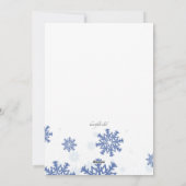 Kerstsneeuwvlokken Kerstkaart (Achterkant)