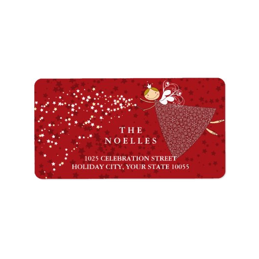 Kerstsneeuwvlokken Magische feestdag Etiket (Voorkant)