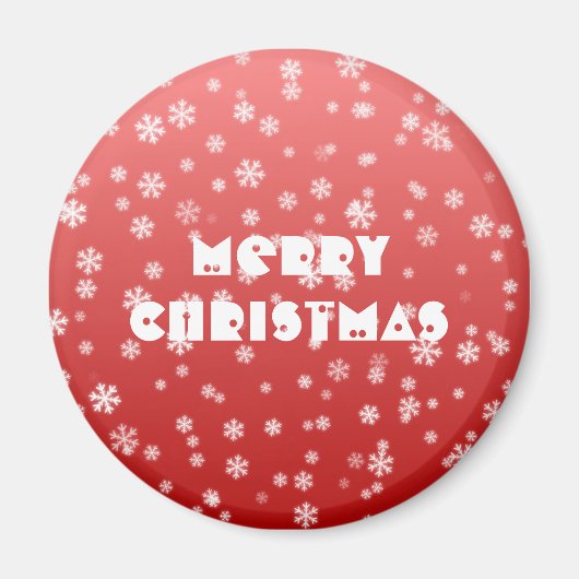 Kerstsneeuwvlokken Magneet (Voorkant)