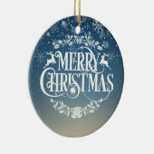 Kerstsneeuwvlokken Neef Definitie Script Keramisch Ornament (Rechts)