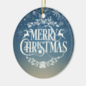 Kerstsneeuwvlokken Neef Definitie Script Keramisch Ornament (Links)