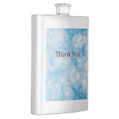 Kerstsneeuwvlokken op een blauwe achtergrond flacon (Rechts)