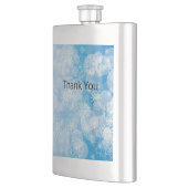 Kerstsneeuwvlokken op een blauwe achtergrond flacon (Links)