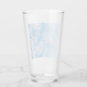 Kerstsneeuwvlokken op een blauwe achtergrond glas (Achterkant)