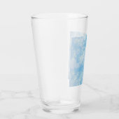 Kerstsneeuwvlokken op een blauwe achtergrond glas (Rechts)