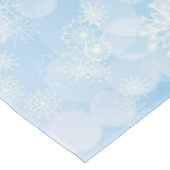 Kerstsneeuwvlokken op een blauwe achtergrond tafelkleed (Gekanteld)