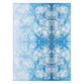 Kerstsneeuwvlokken op een blauwe achtergrond tafelkleed (Voorkant)