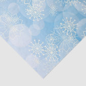 Kerstsneeuwvlokken op een blauwe achtergrond tissuepapier (Detail)