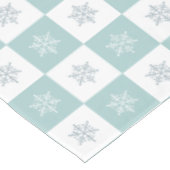 Kerstsneeuwvlokken op Mystery Light Blue en White Tafelkleed (Gekanteld)