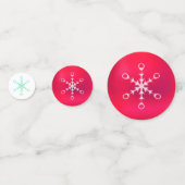 Kerstsneeuwvlokken op rode en witte Confetti (Voorkanten)