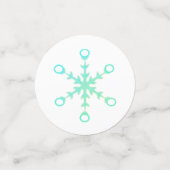 Kerstsneeuwvlokken op rode en witte Confetti (Kleine voorkant)