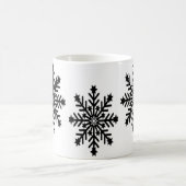 Kerstsneeuwvlokken op wit koffiemok (Center)