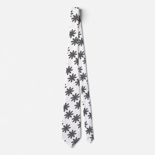 Kerstsneeuwvlokken op wit stropdas (Voorkant)