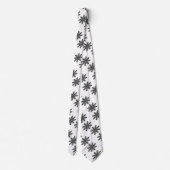 Kerstsneeuwvlokken op wit stropdas (Achterkant)