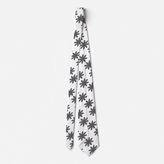 Kerstsneeuwvlokken op wit stropdas (Achterkant)